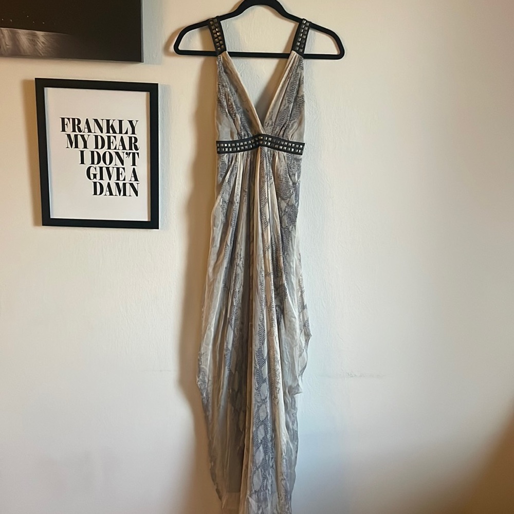 Bebe snake print maxi dress size xxs